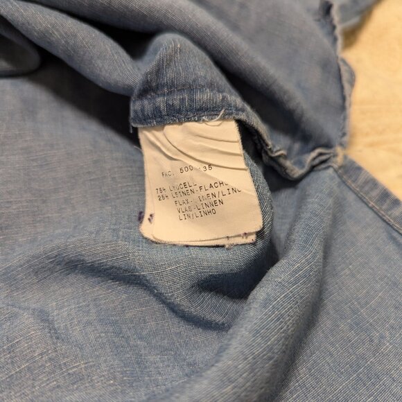 Tru Sports Women's Blouse Sz. 46 Blue Chambray - Picture 14 of 15